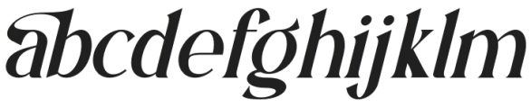 Balkez Italic otf (400) Font LOWERCASE