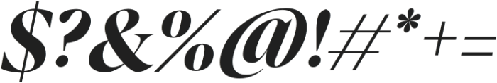 Balkist Extra Bold Italic otf (700) Font OTHER CHARS