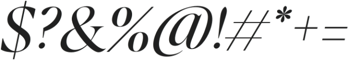 Balkist Italic otf (400) Font OTHER CHARS