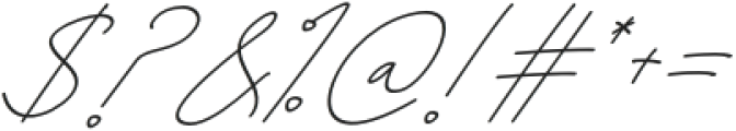 Ballifornia Signature Italic otf (400) Font OTHER CHARS