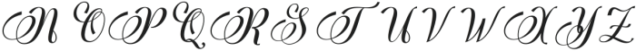 Balmida Slant otf (400) Font UPPERCASE