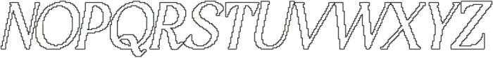 Balthis Pixel Outline otf (400) Font UPPERCASE