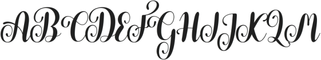 Balutose Italic ttf (400) Font UPPERCASE