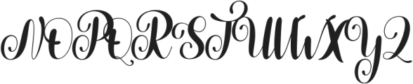 Balutose Italic ttf (400) Font UPPERCASE