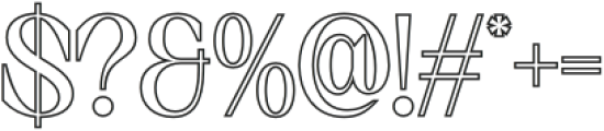 Balvine Outline otf (400) Font OTHER CHARS