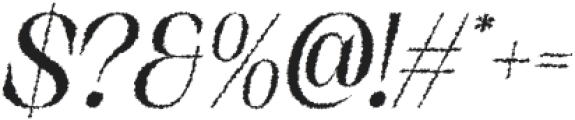 Balvine Rough Italic otf (400) Font OTHER CHARS