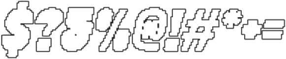 Bamboly Pixel Outline otf (400) Font OTHER CHARS