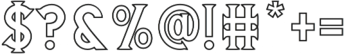 Banderas Serif Outline otf (400) Font OTHER CHARS