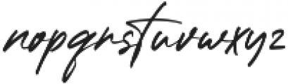 Bandung Signature otf (400) Font LOWERCASE