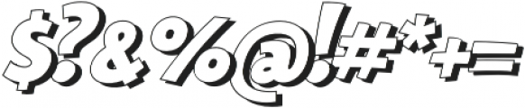 Bangbang Outline Italic otf (400) Font OTHER CHARS