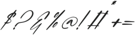 Bangkok Signature Italic otf (400) Font OTHER CHARS