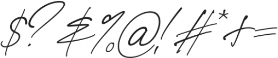 Bangli Kintamani Signature Slan Italic otf (400) Font OTHER CHARS