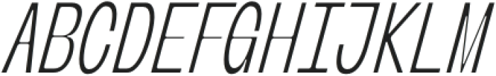 Banigar Condensed Light Italic otf (300) Font UPPERCASE