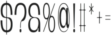 Banigar Condensed Light otf (300) Font OTHER CHARS