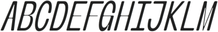 Banigar Round Condensed Italic otf (400) Font UPPERCASE