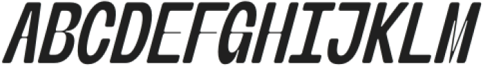 Banigar Round Condensed Semi Bold Italic otf (600) Font UPPERCASE