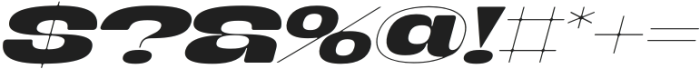 Banigar Round Expanded Bold Italic otf (700) Font OTHER CHARS