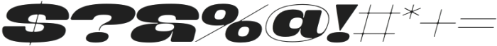 Banigar Round Expanded Extra Bold Italic otf (700) Font OTHER CHARS