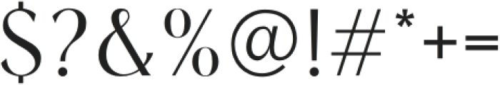 Bansai Regular otf (400) Font OTHER CHARS