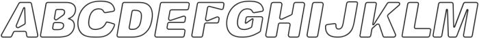 Bansel Outline otf (400) Font UPPERCASE