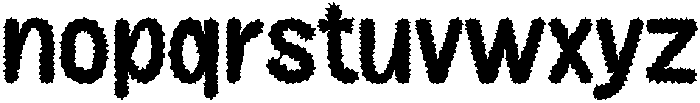 Banso Fuzzy Regular otf (400) Font LOWERCASE