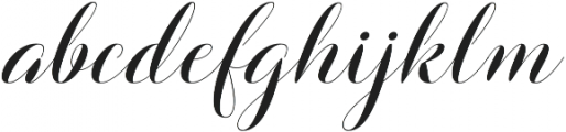 Barbara Slant Script Regular otf (400) Font LOWERCASE