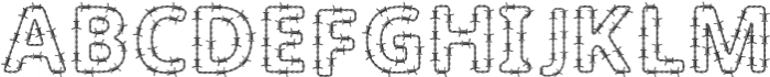 Barbed Wire Regular otf (400) Font LOWERCASE
