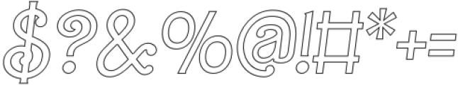 Barby Outline Italic otf (400) Font OTHER CHARS