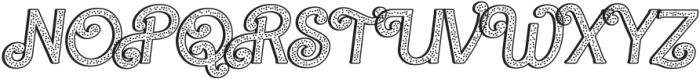 Barby Sprinkle Rounded Shadow Italic otf (400) Font UPPERCASE
