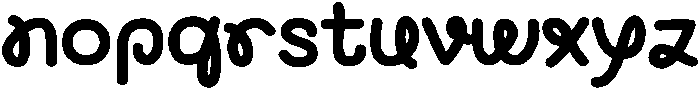 Barcurly Regular otf (400) Font LOWERCASE