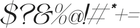 Barefuel Italic otf (400) Font OTHER CHARS