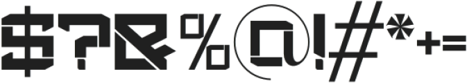 Bares Futuristic Regular otf (400) Font OTHER CHARS