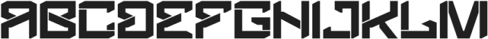 Bares Futuristic Regular otf (400) Font UPPERCASE