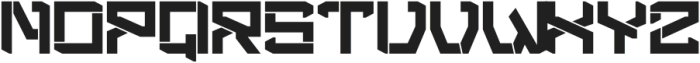 Bares Futuristic Regular otf (400) Font LOWERCASE