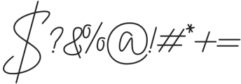 Baretto Signature Regular otf (400) Font OTHER CHARS