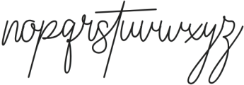 Baretto Signature Regular otf (400) Font LOWERCASE