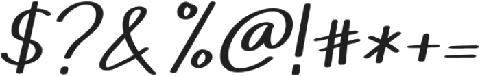 Bargaine Italic otf (400) Font OTHER CHARS