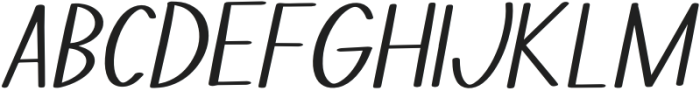 Bargaine Italic otf (400) Font LOWERCASE