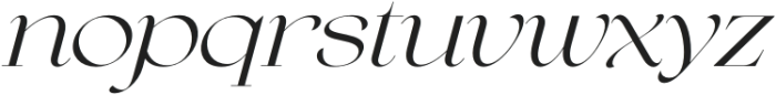Bargenia-Italic otf (400) Font LOWERCASE