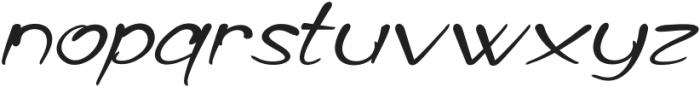 Bariaki Expanded Italic otf (400) Font LOWERCASE