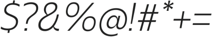 Barkanon Extra Light Italic otf (200) Font OTHER CHARS