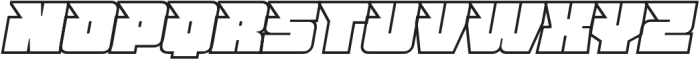 BarleAltOutline-Italic otf (400) Font LOWERCASE