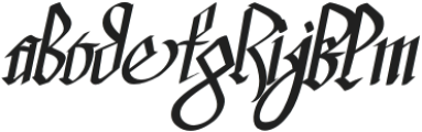 Barmote Courthand Italic otf (400) Font LOWERCASE