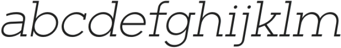 Barnic Slab Extralight Italic otf (200) Font LOWERCASE