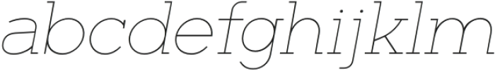 Barnic Slab Hairline Italic otf (100) Font LOWERCASE