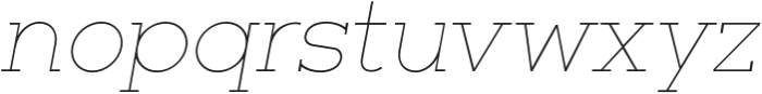 Barnic Slab Hairline Italic otf (100) Font LOWERCASE