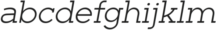 Barnic Slab Light Italic otf (300) Font LOWERCASE