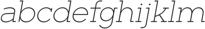 Barnic Slab Thin Italic otf (100) Font LOWERCASE