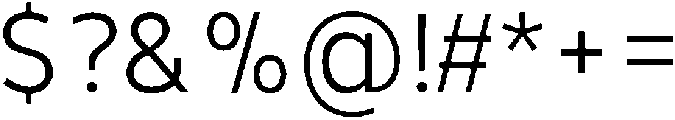 Barrierefrei Sans Light otf (300) Font OTHER CHARS