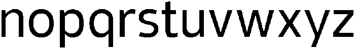 Barrierefrei Sans Regular otf (400) Font LOWERCASE